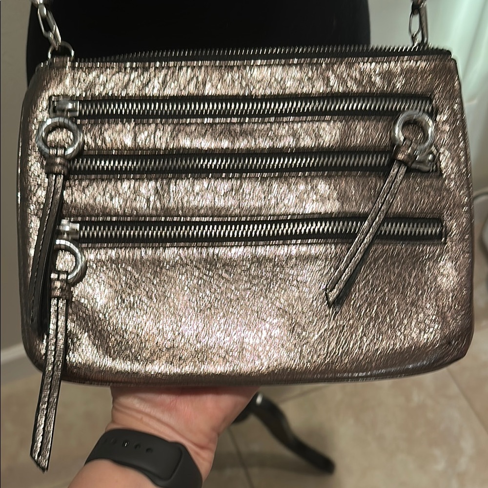 Metallic Bronze Brighton Crossbody Bag